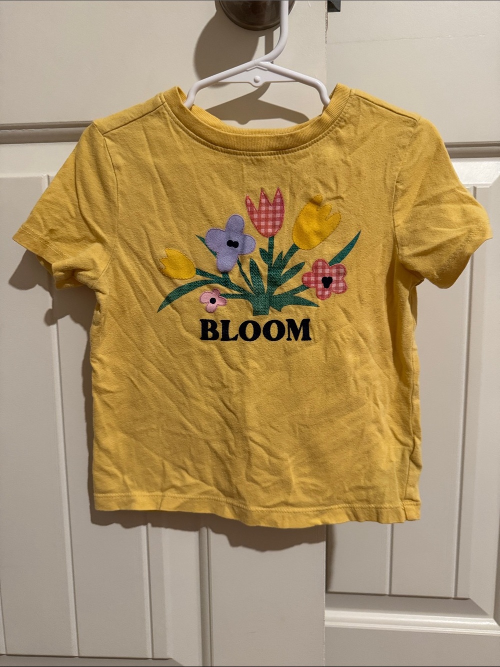 Old Navy Yellow Floral 'BLOOM' Tee